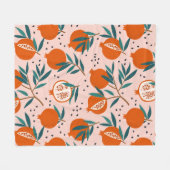 Farbenfrohe Granatapfelmuster Fleecedecke (Vorderseite (Horizontal))