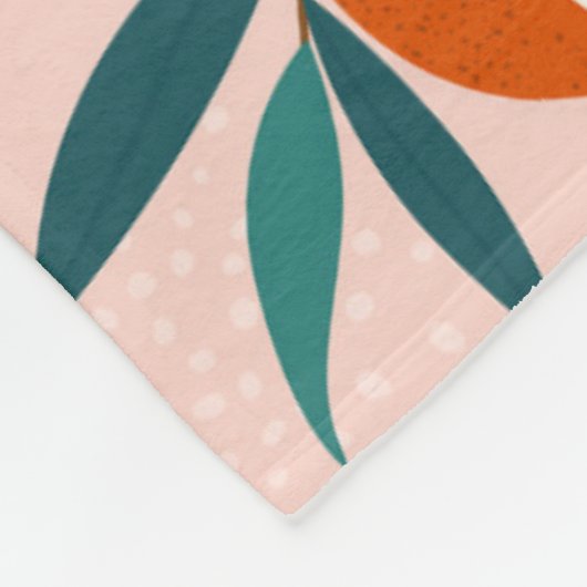 Farbenfrohe Granatapfelmuster Fleecedecke (Ecke)