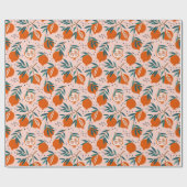 Farbenfrohe Granatapfelmuster Geschenkpapier (Flach)