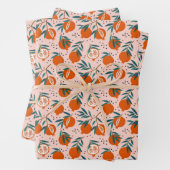 Farbenfrohe Granatapfelmuster Geschenkpapier Set (Beispiel)