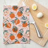 Farbenfrohe Granatapfelmuster Geschirrtuch (Viertel Falte)
