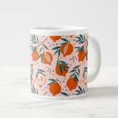 Farbenfrohe Granatapfelmuster Jumbo-Tasse (Vorderseite Rechts)