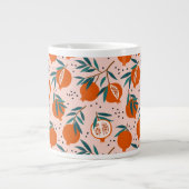 Farbenfrohe Granatapfelmuster Jumbo-Tasse (Vorderseite)