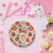 Farbenfrohe Granatapfelmuster Pappteller (Party)