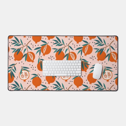 Farbenfrohe Granatapfelmuster Schreibtischunterlage (Tastatur & Maus)