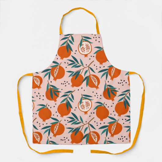 Farbenfrohe Granatapfelmuster Schürze (Vorderseite)