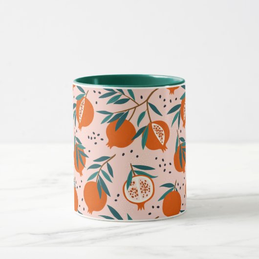 Farbenfrohe Granatapfelmuster Tasse (Zentrum)