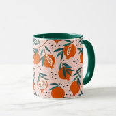 Farbenfrohe Granatapfelmuster Tasse (VorderseiteRechts)