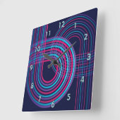 Farbenfrohe Grand-Prix-Rennstrecke Quadratische Wanduhr (Winkel)