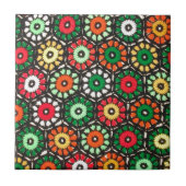 Farbenfrohe Granny Circles Crochet-Muster Fliese (Vorderseite)