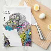 Farbenfrohe Great Dane Lover Küchentücher (Viertel Falte)