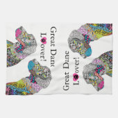 Farbenfrohe Great Dane Lover Küchentücher (Horizontal)