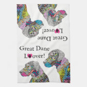 Farbenfrohe Great Dane Lover Küchentücher (Vertikal)