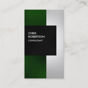 Farbenfrohe Green Gray Black Trendy Business Card Visitenkarte