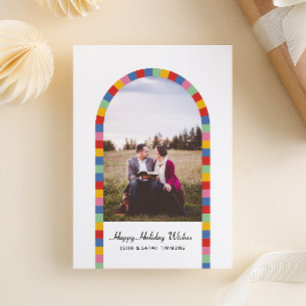 Farbenfrohe Grenz Foto Weihnachtsfeiertag Postkarte