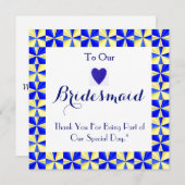 Farbenfrohe Grenze, die meine Brautjungfrau ist, d Einladung (Vorne/Hinten)