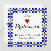 Farbenfrohe Grenze, die meine Brautjungfrau ist, d Einladung (Vorne/Hinten)