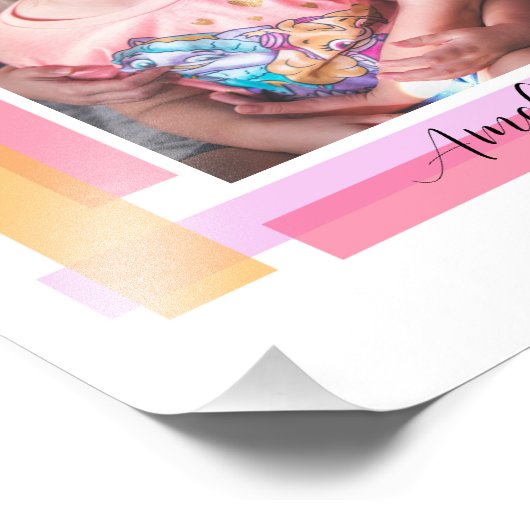 Farbenfrohe Grenze - Foto Kunstgeschenk (Ecke)