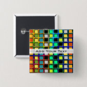 Farbenfrohe Grid-gekocht von Shirley Taylor Button (Vorne & Hinten)