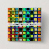 Farbenfrohe Grid-gekocht von Shirley Taylor Button (Vorderseite)