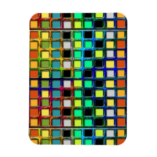 Farbenfrohe Grid-gekocht von Shirley Taylor Magnet (Vertikal)