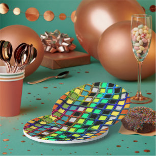 Farbenfrohe Grid-gekocht von Shirley Taylor Pappteller