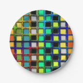 Farbenfrohe Grid-gekocht von Shirley Taylor Pappteller (Vorderseite)