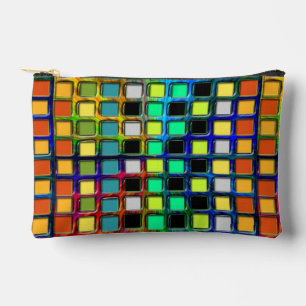 Farbenfrohe Grid-gekocht von Shirley Taylor Zubehörtasche