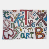 Farbenfrohe griechische Alphabet Geschirrtuch (Horizontal)