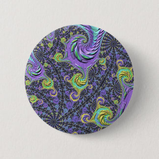 Farbenfrohe Groovy Boho Hippie Funky Abstrakte Fra Button