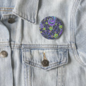 Farbenfrohe Groovy Boho Hippie Funky Abstrakte Fra Button (Beispiel)