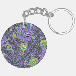 Farbenfrohe Groovy Boho Hippie Funky Abstrakte Fra Schlüsselanhänger