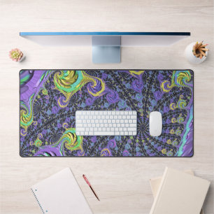Farbenfrohe Groovy Boho Hippie Funky Abstrakte Fra Schreibtischunterlage