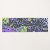 Farbenfrohe Groovy Boho Hippie Funky Abstrakte Fra Yogamatte (Rückseite (Horizontal))