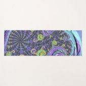 Farbenfrohe Groovy Boho Hippie Funky Abstrakte Fra Yogamatte (Vorderseite (Horizontal))