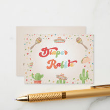 Farbenfrohe Groovy Fiesta Diaper Raffle Baby Dusch