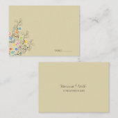 Farbenfrohe Groovy Flower Garden Moderne Hochzeits Platzkarte (Vorne/Hinten)