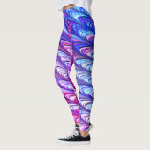 Farbenfrohe Groovy Funky Trippy Waves Abstrakte Ku Leggings (Links)