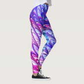 Farbenfrohe Groovy Funky Trippy Waves Abstrakte Ku Leggings (Rechts)