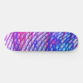Farbenfrohe Groovy Funky Trippy Waves Abstrakte Ku Skateboard (Horizontal)