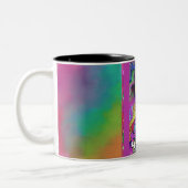 Farbenfrohe Groovy Hippie Art Female 11 oz Tasse (Links)