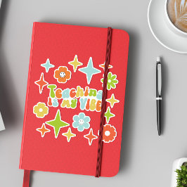 Farbenfrohe Groovy-Lehre ist meine Vibe, Lehrerin Aufkleber