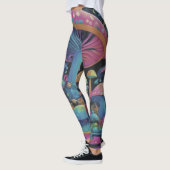 Farbenfrohe Groovy Magic Mushrooms Leggings (Links)