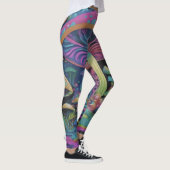 Farbenfrohe Groovy Magic Mushrooms Leggings (Rechts)