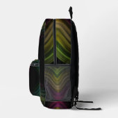 Farbenfrohe Groovy Psychedelic Muster Abstrakt Art Bedruckter Rucksack (Rechts)
