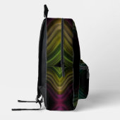 Farbenfrohe Groovy Psychedelic Muster Abstrakt Art Bedruckter Rucksack (Links)