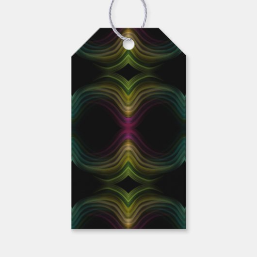Farbenfrohe Groovy Psychedelic Muster Abstrakt Art Geschenkanhänger (Vorderseite)