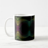 Farbenfrohe Groovy Psychedelic Muster Abstrakt Art Kaffeetasse (Links)
