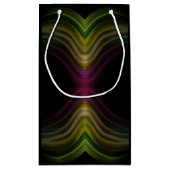 Farbenfrohe Groovy Psychedelic Muster Abstrakt Art Kleine Geschenktüte (Rückseite)