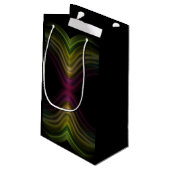 Farbenfrohe Groovy Psychedelic Muster Abstrakt Art Kleine Geschenktüte (Rückseite Schrägansicht)